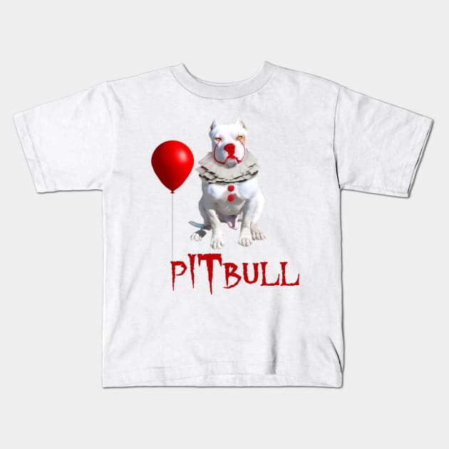 Pitbull Halloween T-shirts Kids T-Shirt by Him